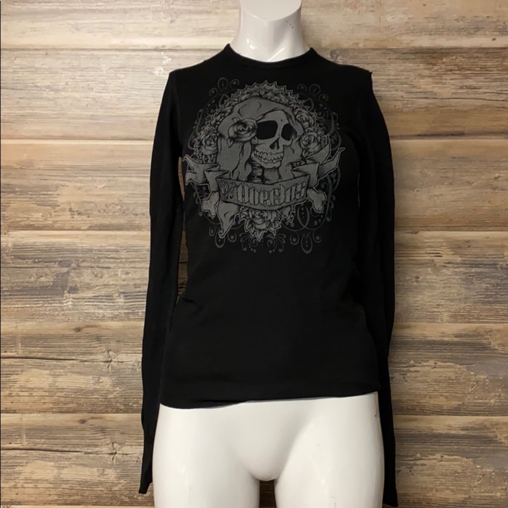 RockSteady Los Muertos Long Sleeve Henley NWT G4
